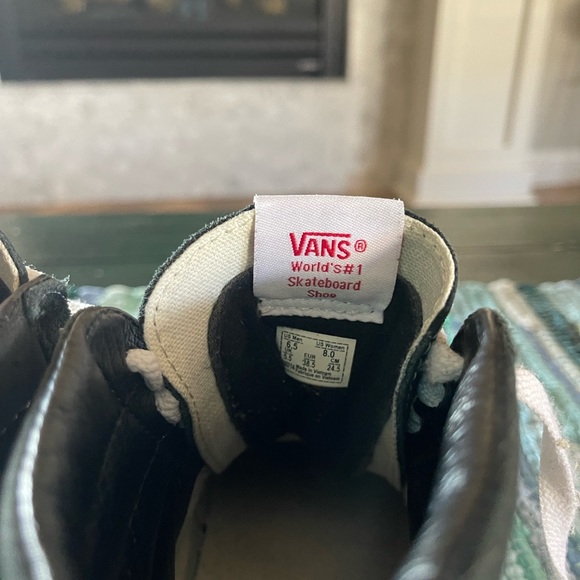 Vans Sk8-Hi Lace Up Athletic Black White High Top Sneakers C474 - Picture 7 of 7